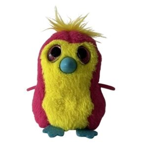 Hatchimals Mini Plush Clip On Keychain SPIN MASTER Pink Yellow 3” Bird Owl